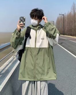 Esea เสื้อโค้ทแฟชั่น สไตล์ญี่ปุ่น มินิมอล สีตัดกัน ยอดนิยม แฟชั่นฤดูใบไม้ผลิ ฤดูใบไม้ร่วง สําหรับผู้ชาย