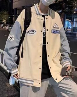 Esea เสื้อแจ็กเก็ตลําลอง ทรงหลวม พิมพ์ลาย สไตล์เกาหลี แฟชั่นฤดูใบไม้ผลิ และฤดูใบไม้ร่วง สําหรับผู้ชาย